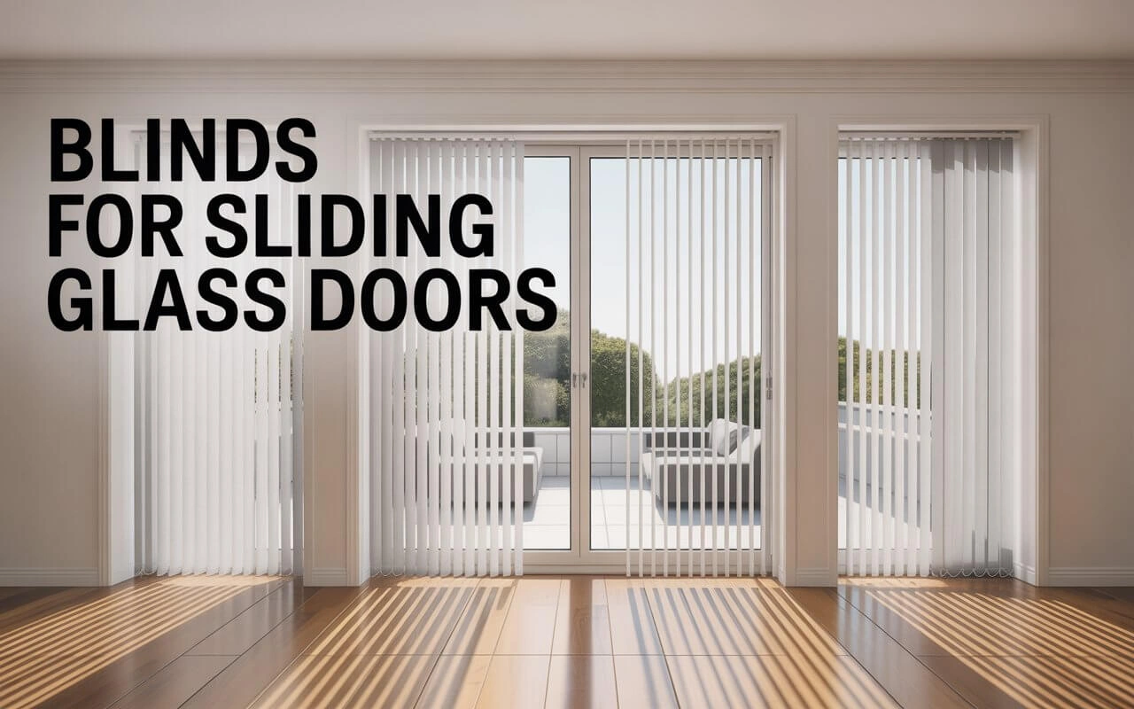 Blinds for sliding glass doors